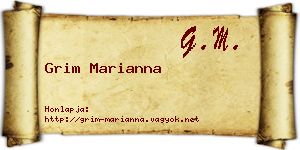 Grim Marianna névjegykártya